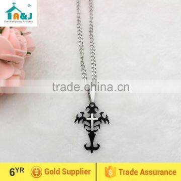 Stainless steel cross pendant