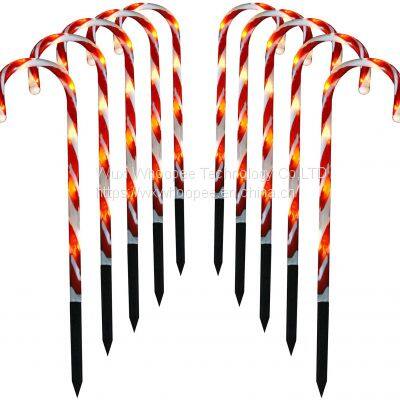 UL listed 8 Modes Flash End-to-End Plug in Waterproof Candy Cane Fairy Stick Lights for Patio 20inch