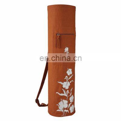 Multi Color And Authentic Wildlife Embroidered Yoga Mat Bag Canvas