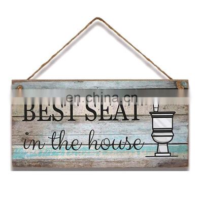 Funny Bathroom Wall Decor Sign Farmhouse Rustic Decorations Wall Art 12\