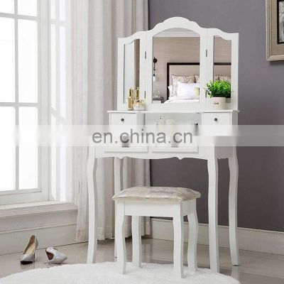 Wood Dressing Table Set With Lighted Mirror Dressing Table Furniture Design