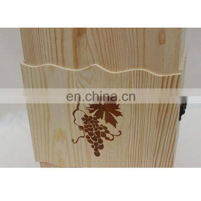 Engraving Packaging Small Wooden Wine Packed Wine Box Wholesale photo-2