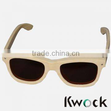 NEW HOT Polarized Bamboo Sunglasses / black mirror lens