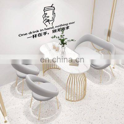 Rectangular Wide Restaurant Livingroom Modern Two Seats Office Sofa With Metal photo-4