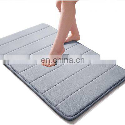 Water absorb memory foam bath mat non slip floor mat shower mat for bathroom bedroom door kitchen using