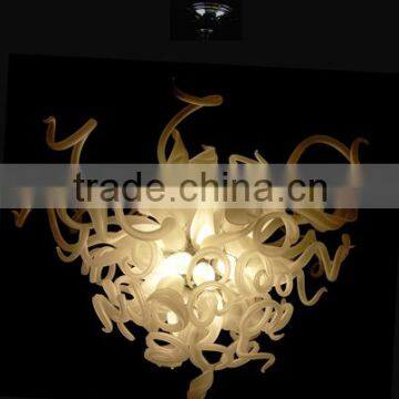 White fresh glass chanderlier LED Pendant lobby Lighting fixture                        
                                                Quality Choice