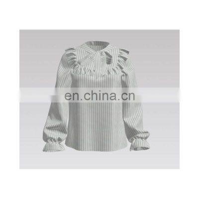 Wholesale Hot Sale Blue Stripe COTTON NYLON Poplin Yarn-dyed Fabric for Shirt photo-2