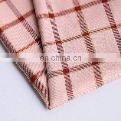 OEM small MOQ yarn dyed fabric 100% rayon plaid fabric dress fabric