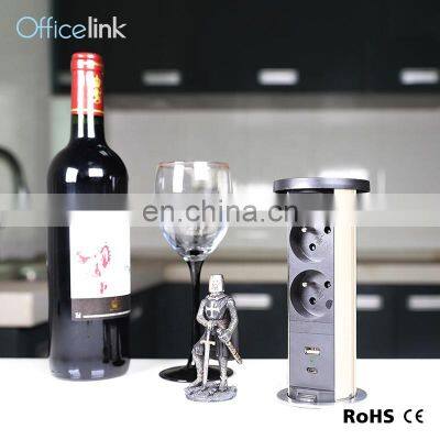 Water Proof Vertical French Tower Hidden Socket For Desktop photo-2