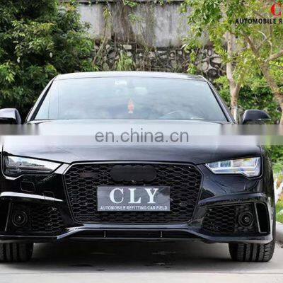 Auto Car Bumpers For 2016-2018 Audi A7 Upgrade RS7 Body Kits Front Car Grille Fog Lamp Grille Side Skirt Taillight Exhaust Pipe photo-3