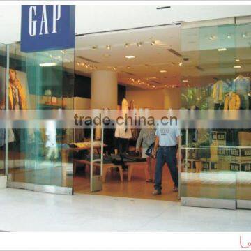 Double open Aluminum automatic telescopic doors for suppermarket