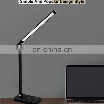 Hot Selling USB Charging Port Adjustable Swing-Arm Lamp LED Desk Lamp With Wireless Charging For Wholesales LED Desk Lamp photo-4