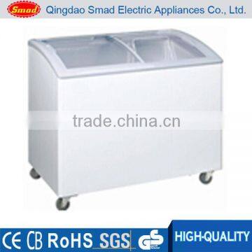 Curved Glass Door Chest Freezer Ice Cream Display Freezer photo-2
