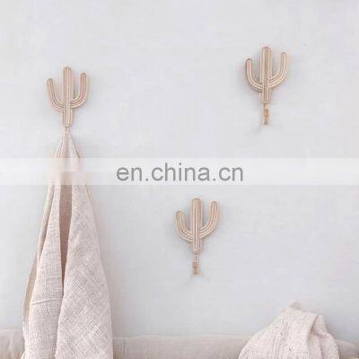 Hot Sale Cactus Rattan Wall Hook Wall Decoration Vintage Wicker Hanger Wholesale Vietnam Supplier