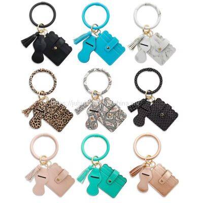 New Design Custom Silicone Beads Bracelet Keychain  Wristlet Silicone Wristlet Keychain Bracelet
