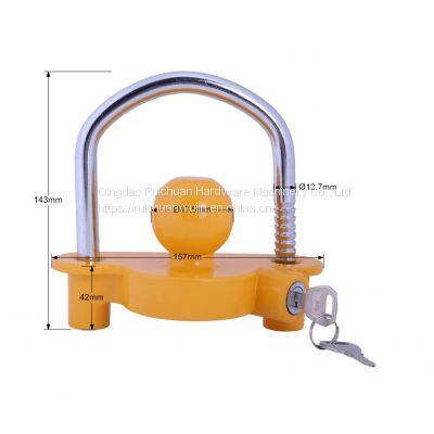 Suv Trailer Cover Lock Flower Basket Lock U-shaped Ball Cover RV Yacht Connector Aluminum Alloy Anti-theft Lock Trailer Lock photo-3