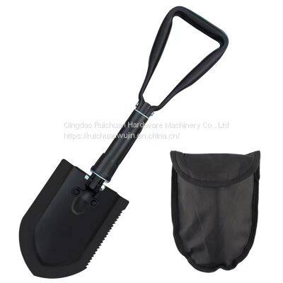 Multifunctional Large Folding Shovel Black Shovel/shovel Engineer Shovel Outdoor Supplies Wholesale Large Shovel Black photo-3