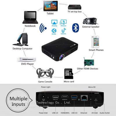 WOWOTO H10S Mini 3D Movie DLP Projector Full HD Home Theater Cinema 1080p Smart Android 4K Portable Projector photo-4