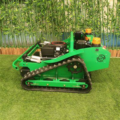 wireless tracked tank lawnmower made by Vigorun Tech, Vigorun remotely controlled track-mounted lawn mower for sale