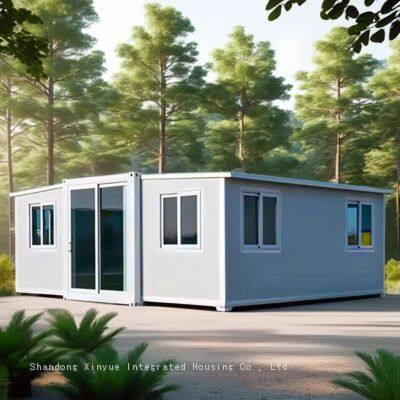 luxury oem factory low price 2025  extended container house expandable prefab living  20ft 40ft with 3 bedrooms
