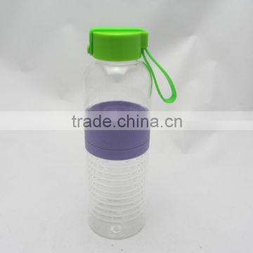 Silicone sleeve water bottles with plastic cap