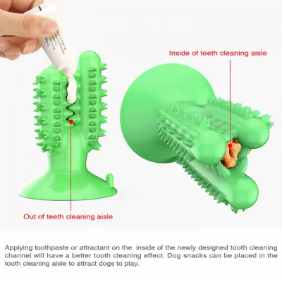 Meow Love Dog Chew Toys Dog Toothbrush Stick Teeth Cleaning Brush Outdoor Dog Squeaky Toys for Aggressive Chewers Tough Toys Interactive