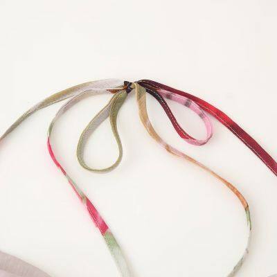 2025 Spring New European and American Beaded Printed Sexy Backless Hanging Neck French Split Dress photo-2