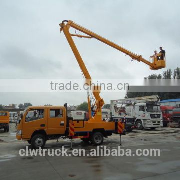 Factory Price Dongfeng crew cab 14M hydraulic lift platform truck