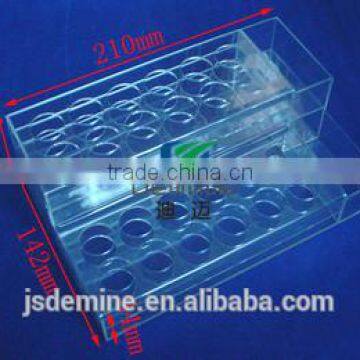 Custom transparant polycarbonate tube display holder