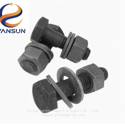 DIN6914 En14399 HDG/Черный/Цинк Hv Hr Тяжелые шестигранные болты Структурные болты с шестигранной головкой высокой прочности