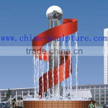 2016 New Large Stainless Steel Abstract Sculpture Fountain sculpture