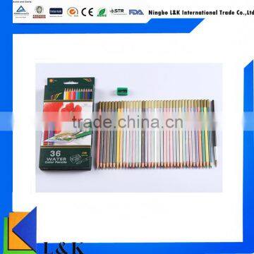 High quality soft core 36 color water color pencil set