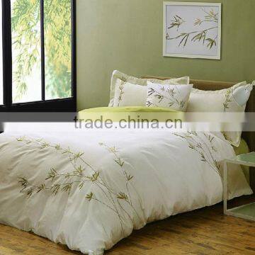 bamboo cotton embroidered microfiber comforter set