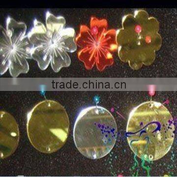 plastic&acrylic laser cutting hanging christmas decoration/sticker