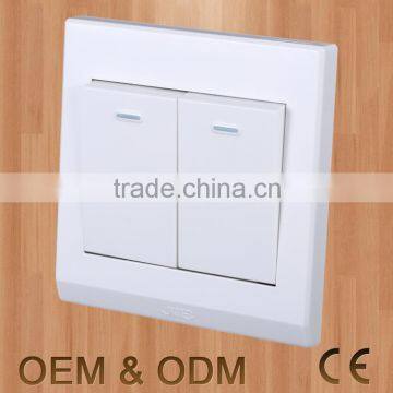 Lastest Wholesales Price BS 2 Gang One Way Switch, Plate Switch, Push Light Switch photo-2