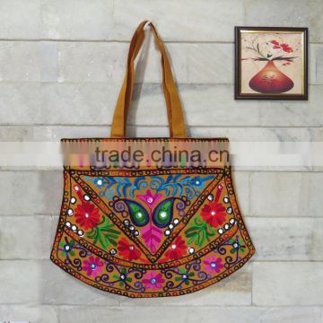 Wholesale Vintage Hippie Shoulder Bag Embroidered mirror Tote Handbags