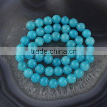YJ1122 -1 Sky blue dyed jade stone beads strand for jewelry making