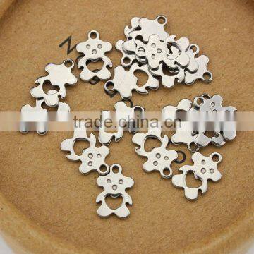 S825 Stainless Steel tiny bear hollow Stamping Tag,bear charm                        
                                                Quality Choice