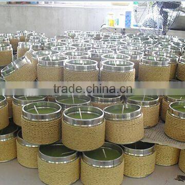 Silvery Scented Tin Candle With String Containers photo-2
