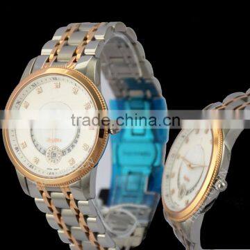 High Quality Men Watches Luxury Stainless Steel With Rose Gold Bezel Sapphire Crystal and Metal Band photo-2