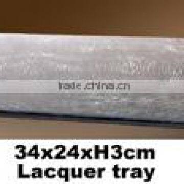 New Design Black Rectangle Lacquered Tray With Stand TK Vietnam