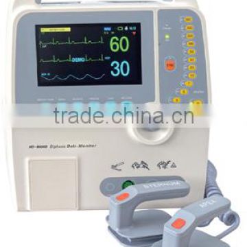 HD-8000D hospital medical biphasic external difibrillator monitor(ECG/ RESP)