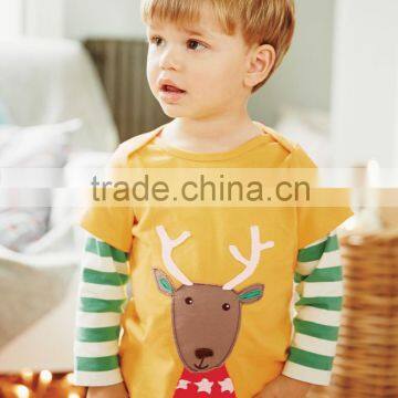 Top sale children 100% cotton plain long sleeve wholesale China t shirt (Ulik-T08)