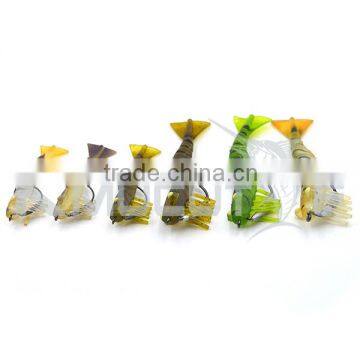 Kmucutie CHS006 Soft Swimbati Jointed Shrimp Soft Fishing Lure for Squid in Saltwater photo-6