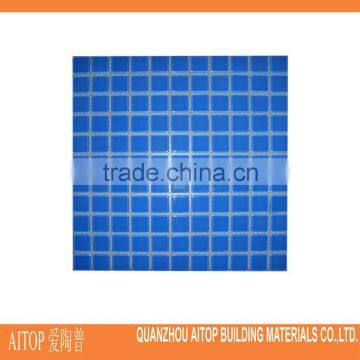 Blue small size glass chip bathroom carpet tile cheap price