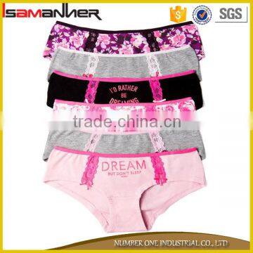 Stylish 5pcs set cute lace sexy hipster girl underwear panty models