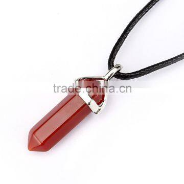 Beautiful 1pcs Red Agate/Carnelian Silver Plated Healing Point Gemstone Pendant (Chain is not Included)