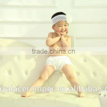 2015 Hot Sale!Baby Lace Bloomer,Girls Ruffle Shorts Bloomer,Plain White Bloomers