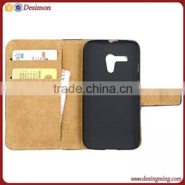 Desimon flip leather case for moto g 3rd gen mobile phone cover