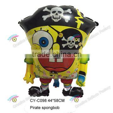 2016 new design pirate spongbob helium balloon